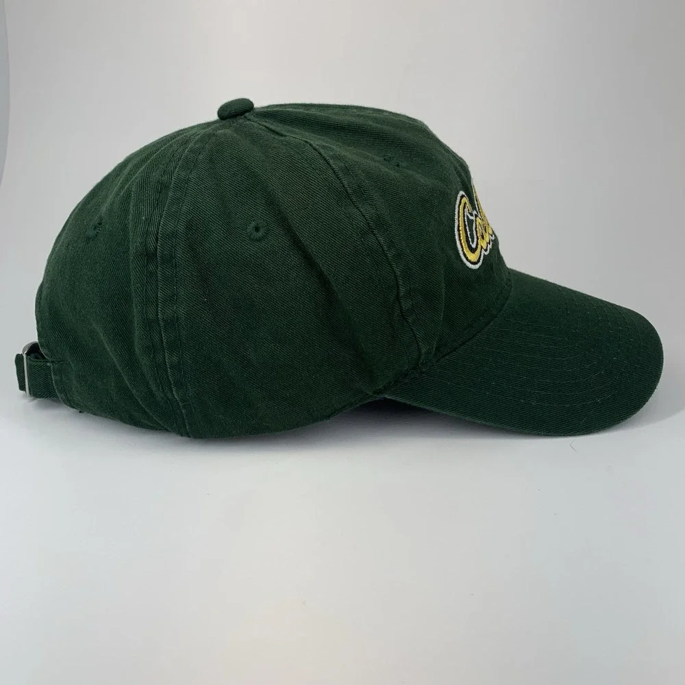 Cabela's Hat Dark Green Yellow Logo Adjustable Strap OSFM Baseball Cap